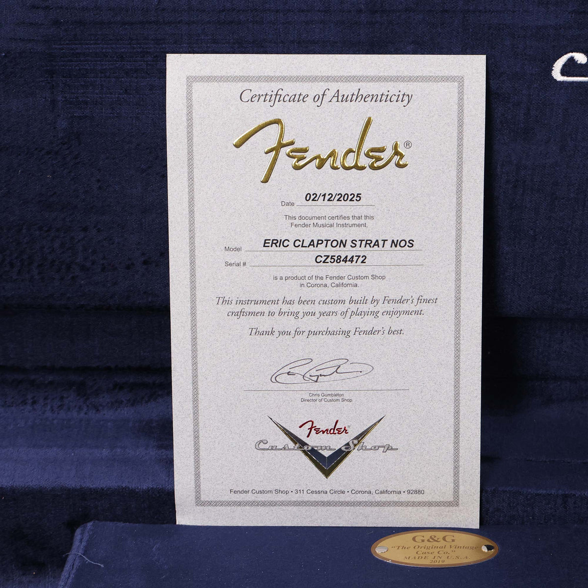 Fender Custom Shop Eric Clapton Signature Stratocaster Mercedes Blue NOS — 9