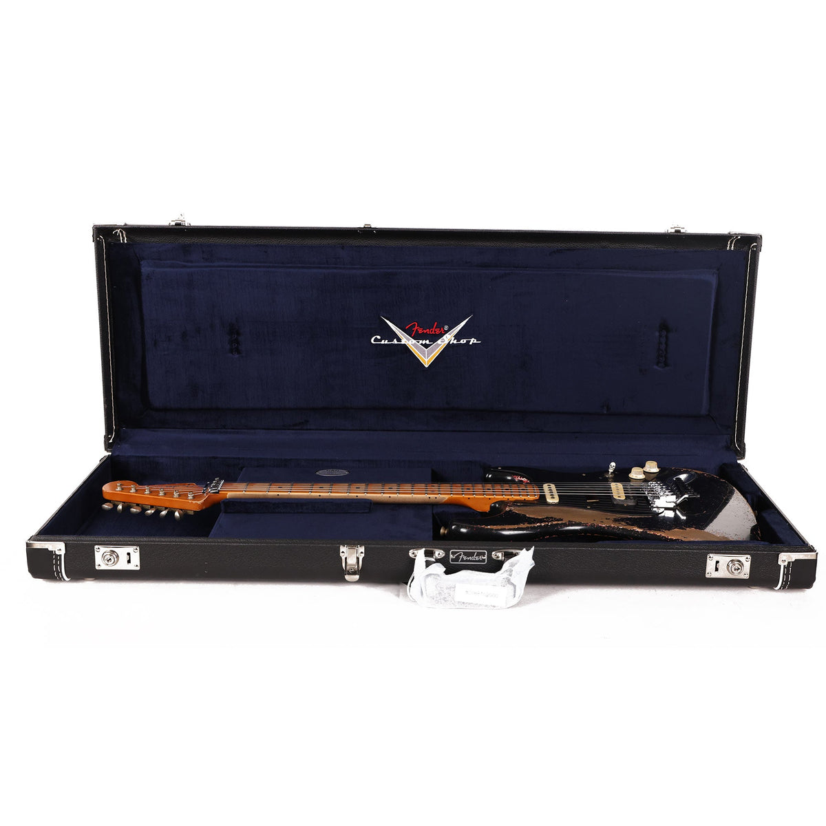 Fender Custom Shop 1957 Stratocaster Masterbuilt Andy Hicks Music Zoo Hacksaw Relic Super Faded Aged Black — 12