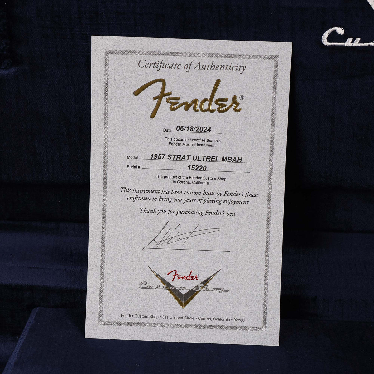 Fender Custom Shop 1957 Stratocaster Masterbuilt Andy Hicks Music Zoo Hacksaw Relic Super Faded Aged Black — 14
