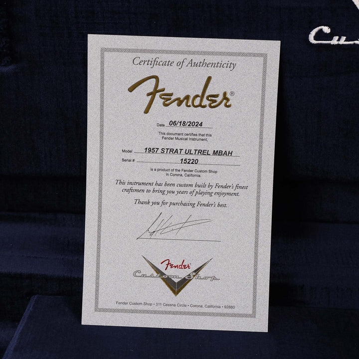 Fender Custom Shop 1957 Stratocaster Masterbuilt Andy Hicks Music Zoo Hacksaw Relic Super Faded Aged Black