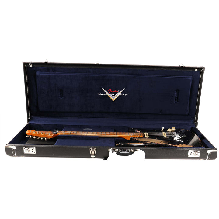 Fender Custom Shop 1957 Stratocaster Masterbuilt Andy Hicks Music Zoo Hacksaw Relic Super Faded Aged Black