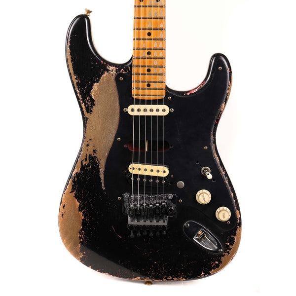 Fender Custom Shop 1957 Stratocaster Masterbuilt Andy Hicks Music Zoo Hacksaw Relic Super Faded Aged Black