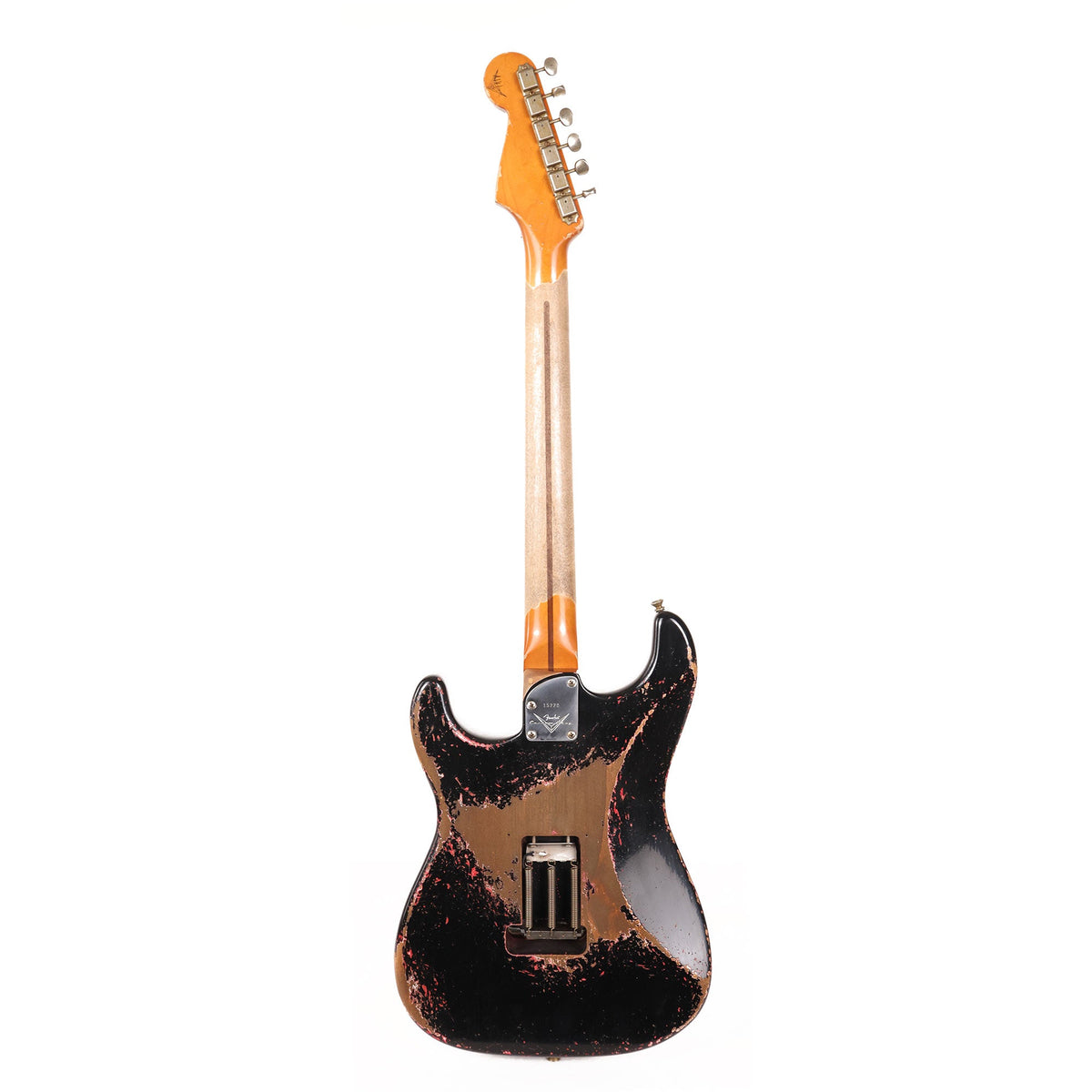 Fender Custom Shop 1957 Stratocaster Masterbuilt Andy Hicks Music Zoo Hacksaw Relic Super Faded Aged Black — 3