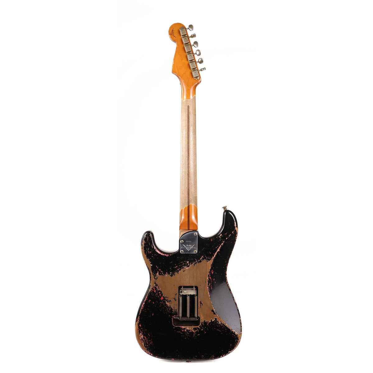 Fender Custom Shop 1957 Stratocaster Masterbuilt Andy Hicks Music Zoo Hacksaw Relic Super Faded Aged Black — 3