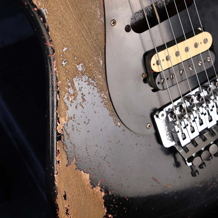 Fender Custom Shop 1957 Stratocaster Masterbuilt Andy Hicks Music Zoo Hacksaw Relic Super Faded Aged Black