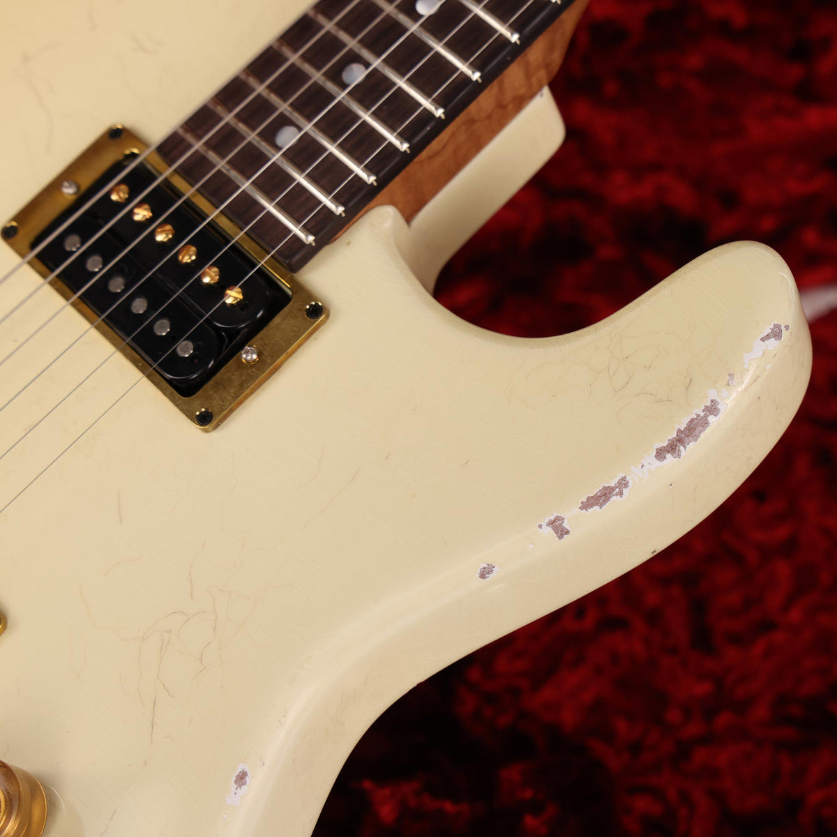 Colletti Guitars Speed of Sound Roasted Mahogany Aged Olympic White — 8