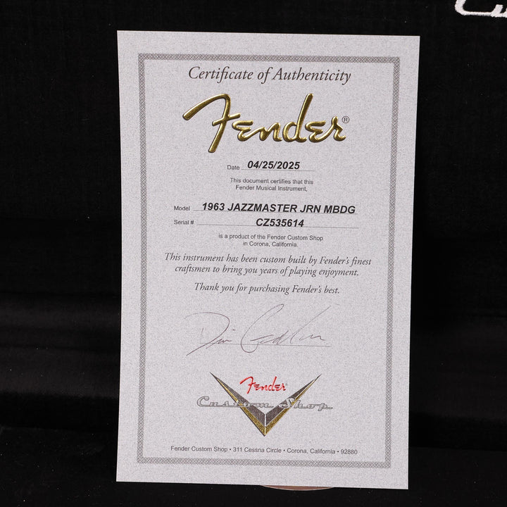 Fender Custom Shop Jazzmaster Journeyman Relic Ice Blue Metallic Masterbuilt Dennis Galuszka