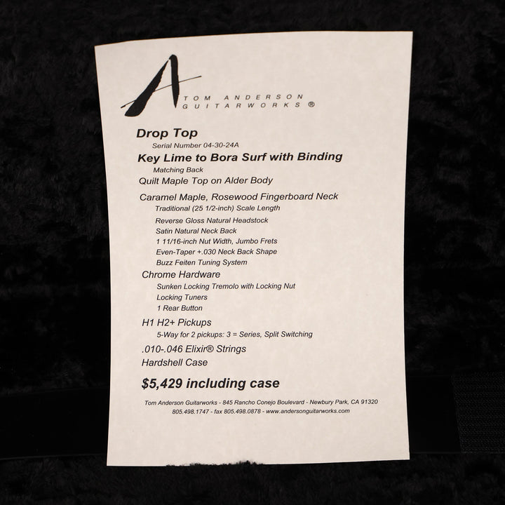 Tom Anderson Drop Top Key Lime to Bora Surf