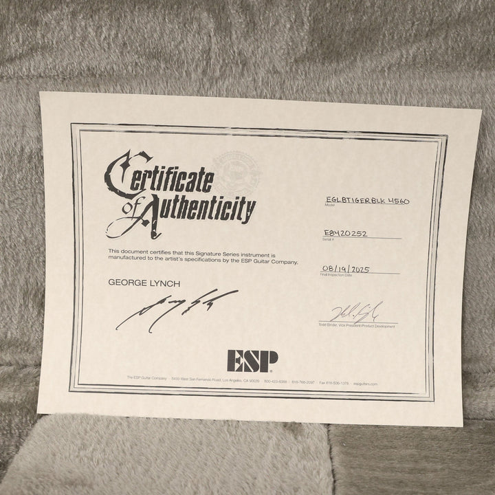 ESP George Lynch Tiger Signature Guitar Black