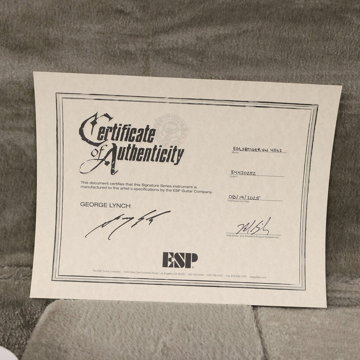 ESP George Lynch Tiger Signature Guitar White