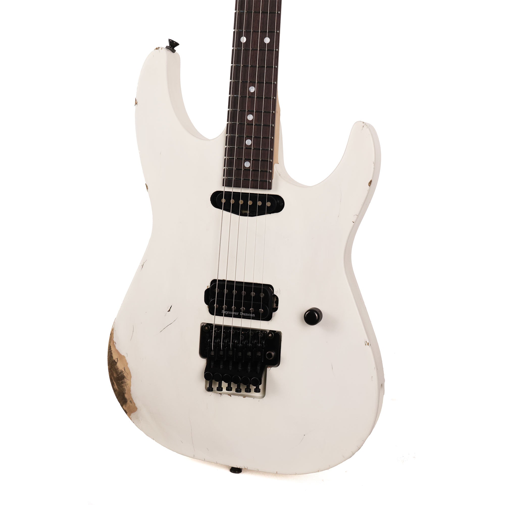 ESP Customパッシブ　1ハム　1ボリューム　ホワイトアッシュ ESP Custom Shop George Lynch Tiger Aged White - Autographed | The