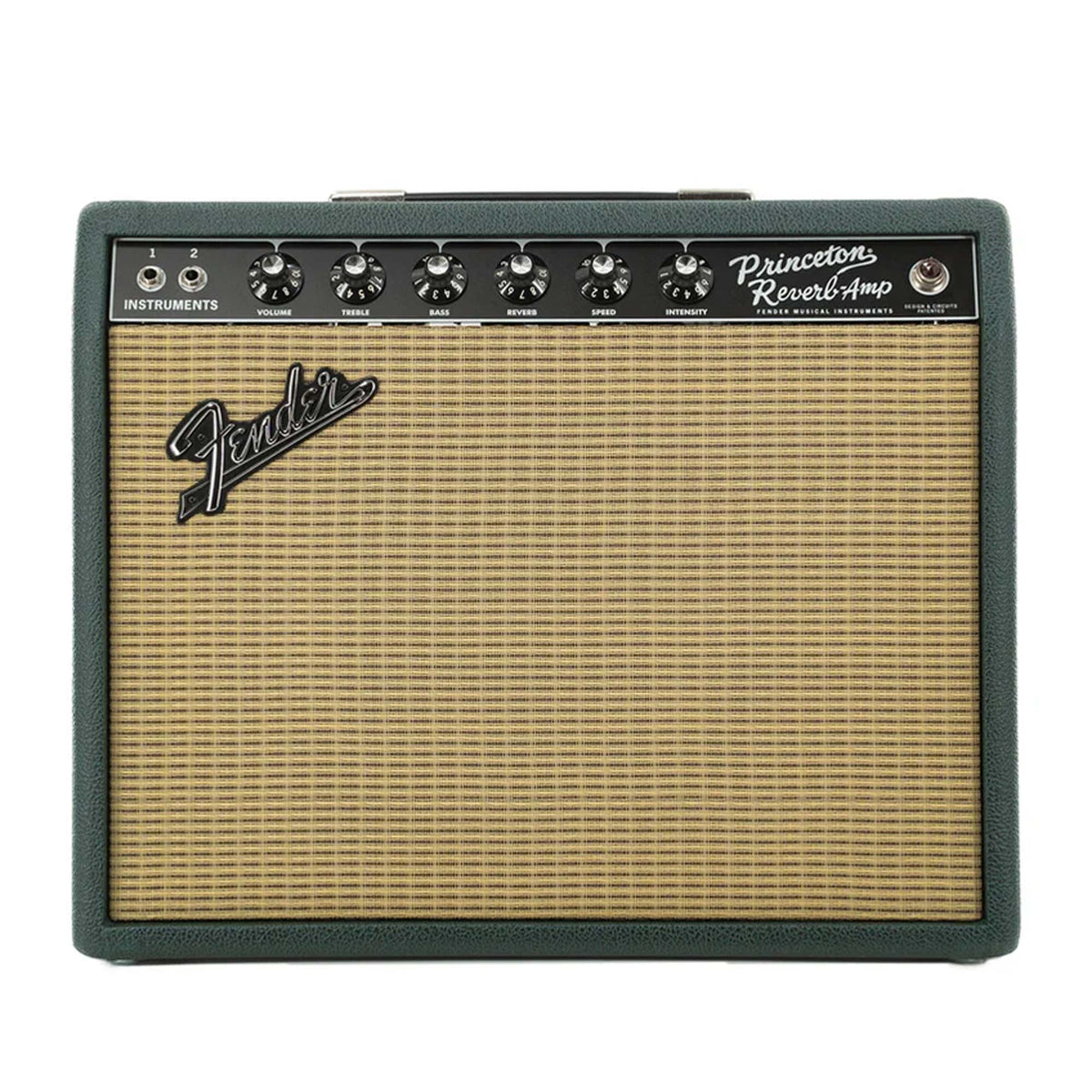 Fender '65 Princeton Reverb 1x12 Combo Amplifier Brit Green — 1