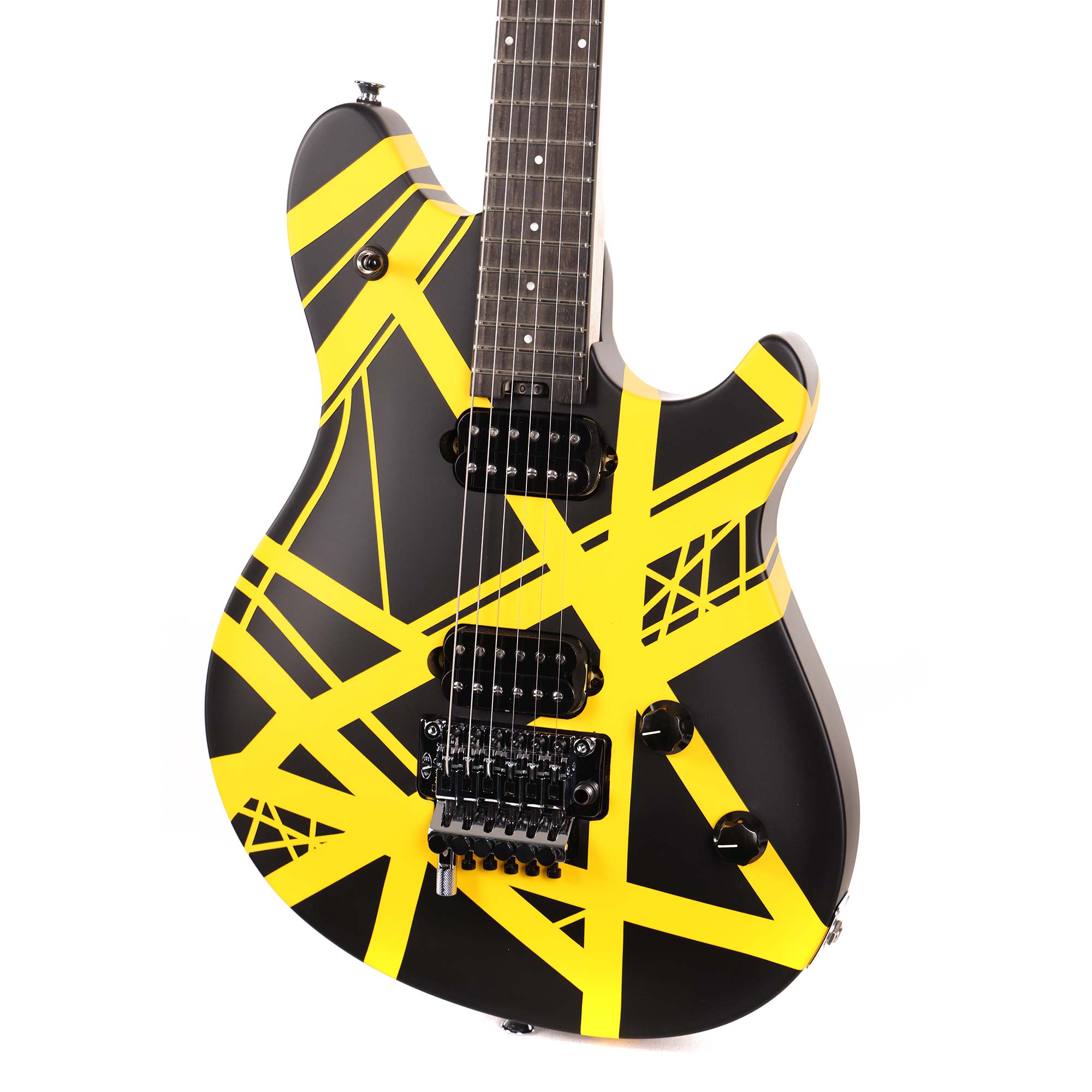 EVH Wolfgang Special Striped Black and Yellow | The Music Zoo