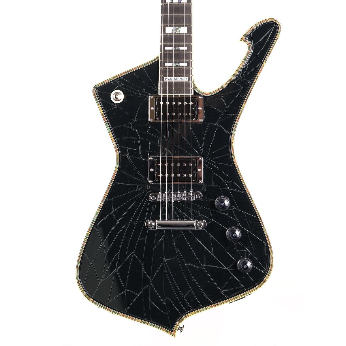 Ibanez Paul Stanley PS3CM Signature Guitar Black Acrylic Cracked Mirror 2024 — 1