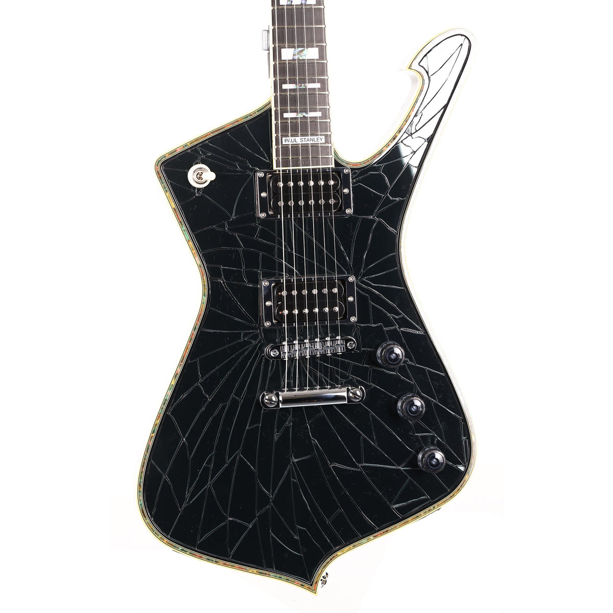 Ibanez Paul Stanley PS3CM Signature Guitar Black Acrylic Cracked Mirror 2024 — 5