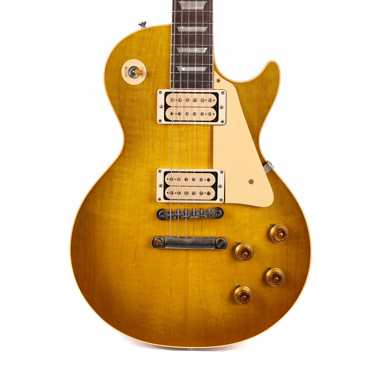 Gibson Custom Shop 1958 Les Paul Standard Green Lemon Fade M2M with Double Classic White Pickups — 1