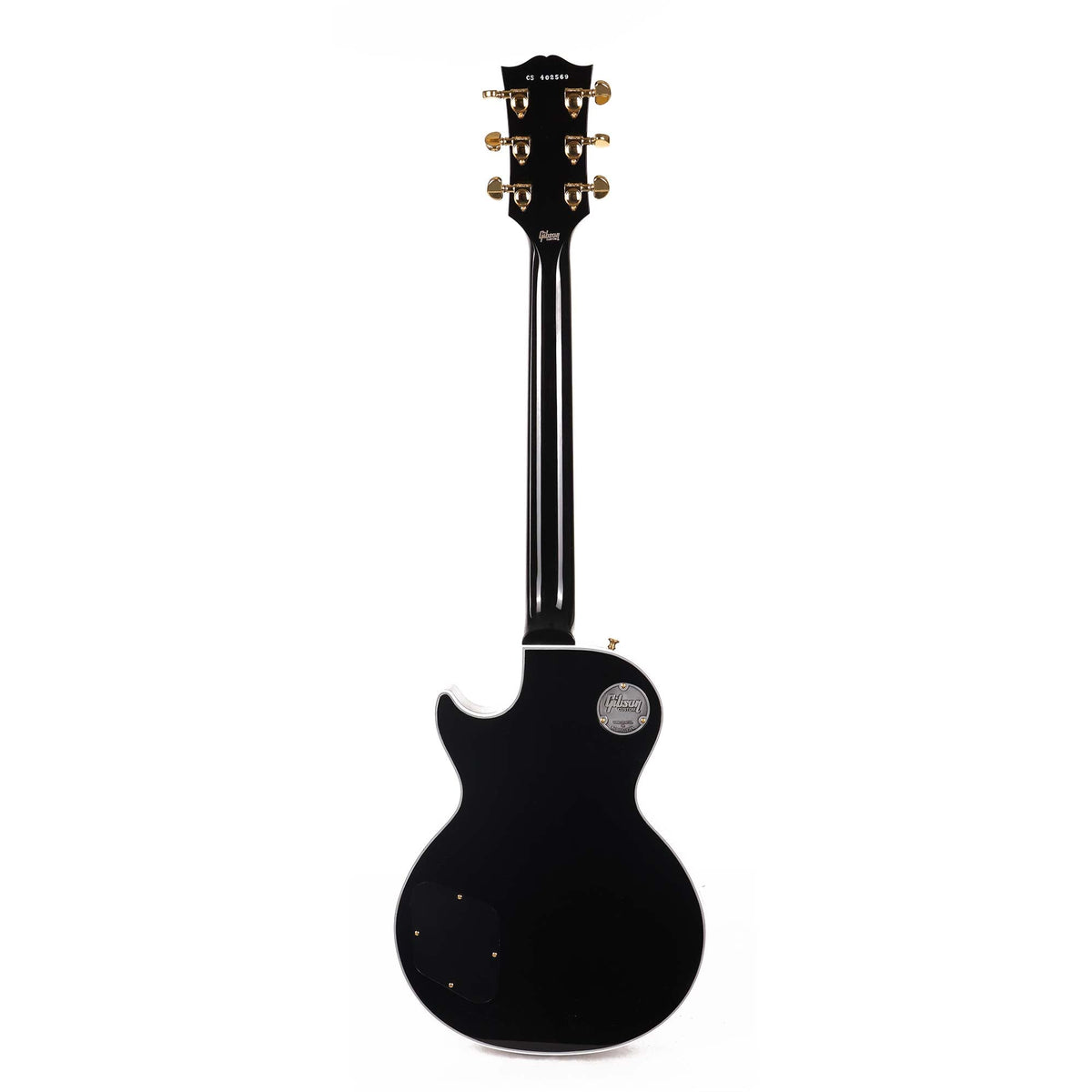 Gibson Custom Shop Les Paul Custom Guitar Made 2 Measure Ebony with Double Classic White Pickups — 3