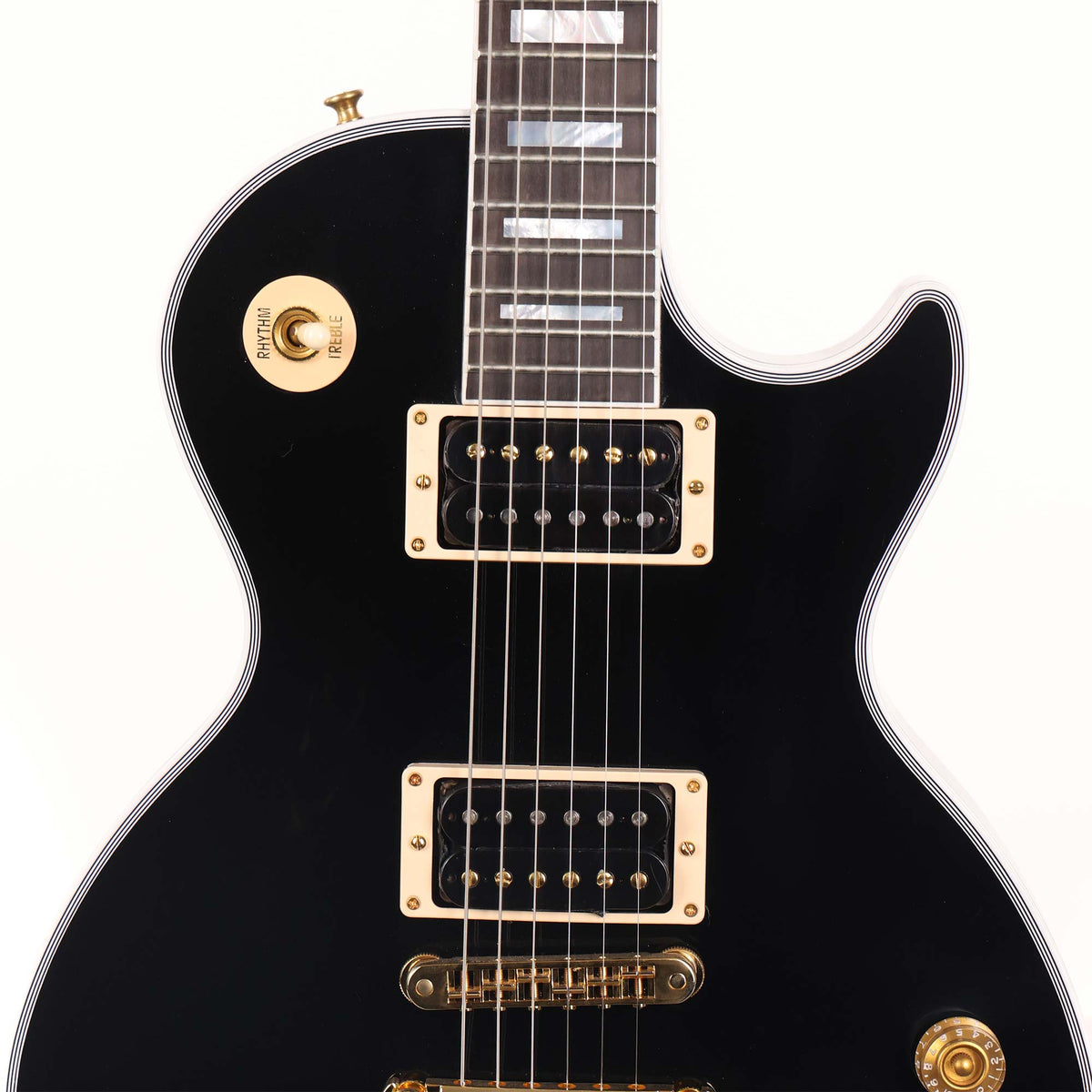 Gibson Custom Shop Les Paul Custom Made 2 Measure Black Bobbin Burstbuckers 2024 — 4