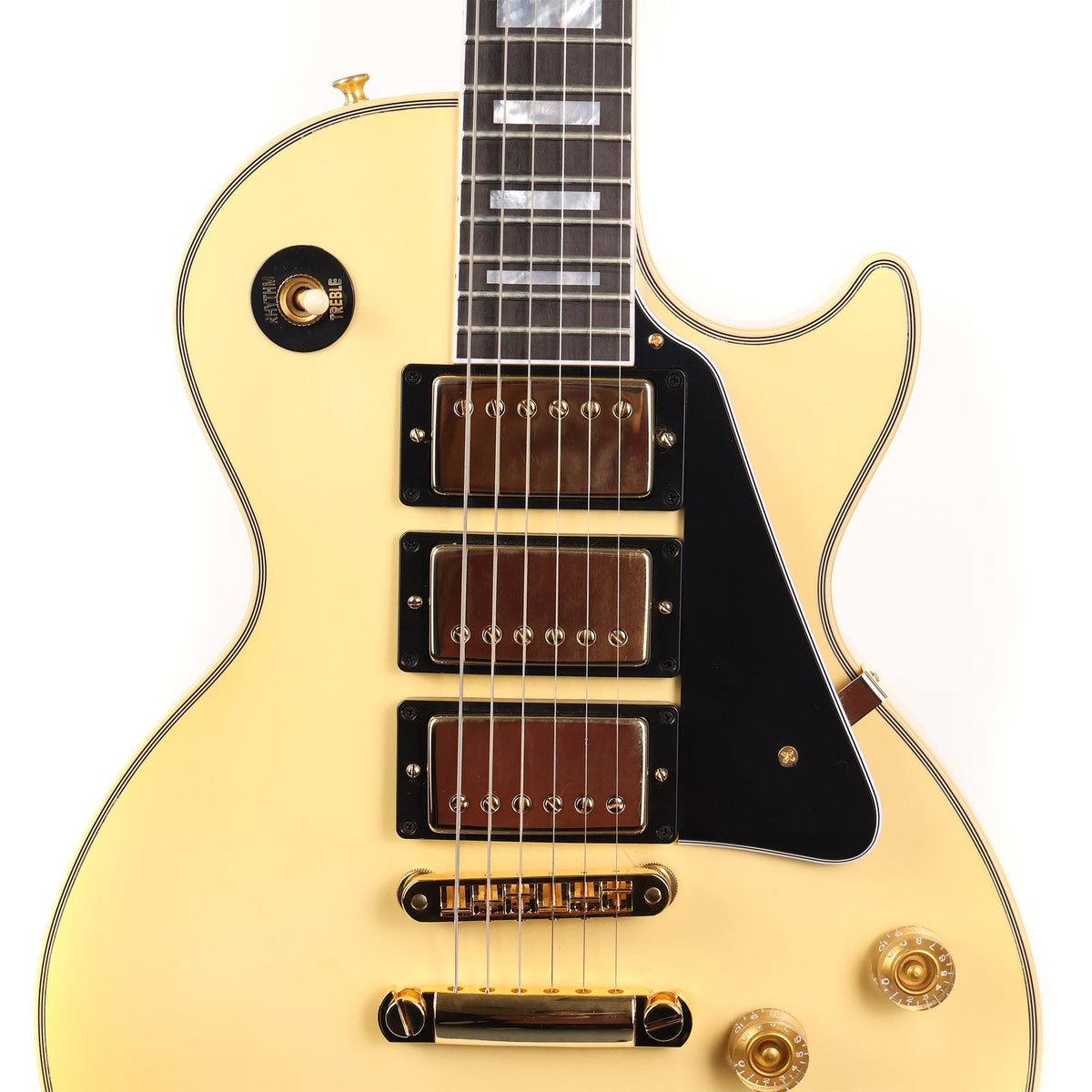 Gibson Custom Shop Les Paul Custom Made 2 Measure Classic White Triple Humbucker — 4