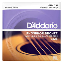 D'Addario Custom Light Acoustic Guitar Strings 11-52