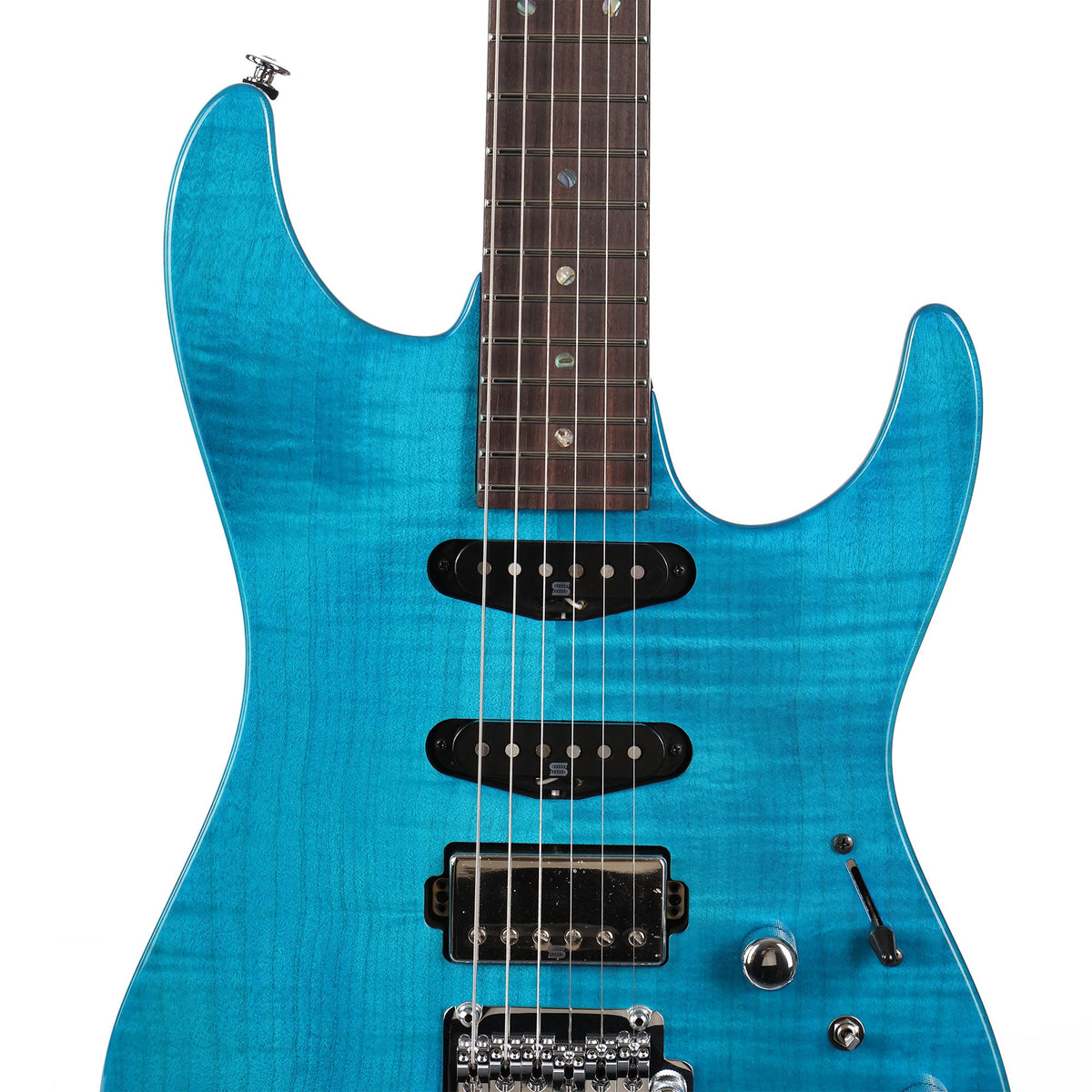 Ibanez MMN1 Martin Miller Signature Transparent Aqua Blue Used — 4