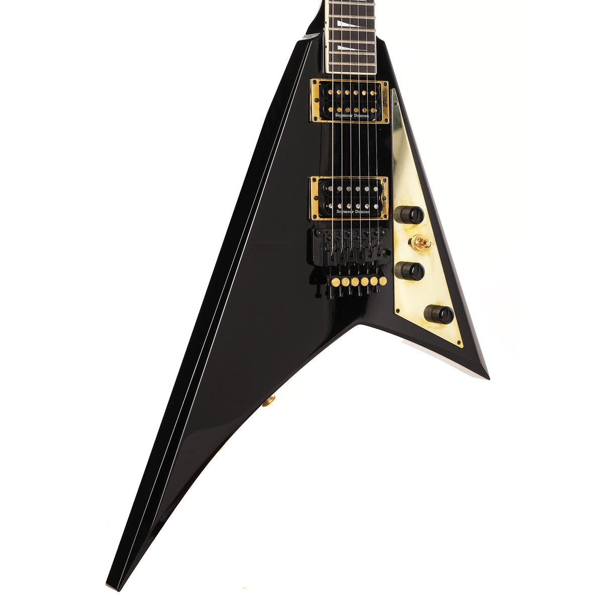 Jackson Custom Shop Rhoads RR-VS Black with Brass Hardware — 1