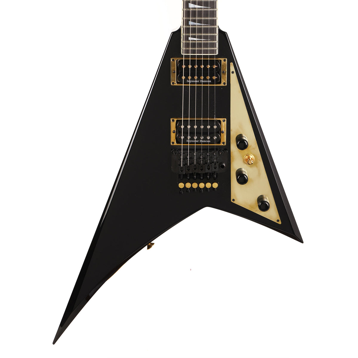 Jackson Custom Shop Rhoads RR-VS Black with Brass Hardware — 2