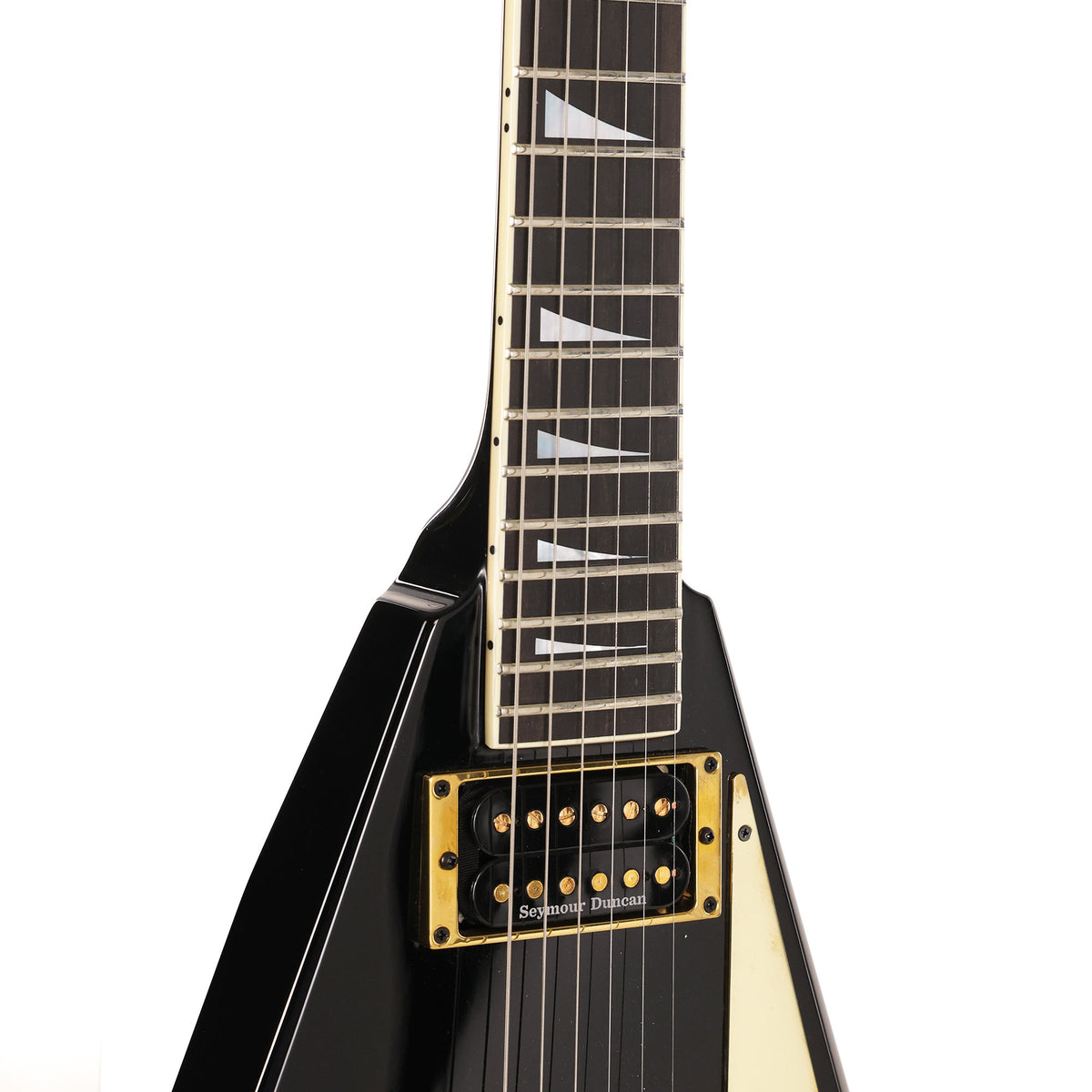 Jackson Custom Shop Rhoads RR-VS Black with Brass Hardware — 6