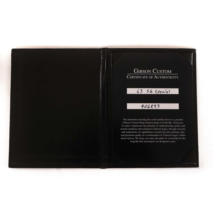 Gibson Custom Shop 1963 SG Special Reissue Made 2 Measure VOS Polaris White 2024