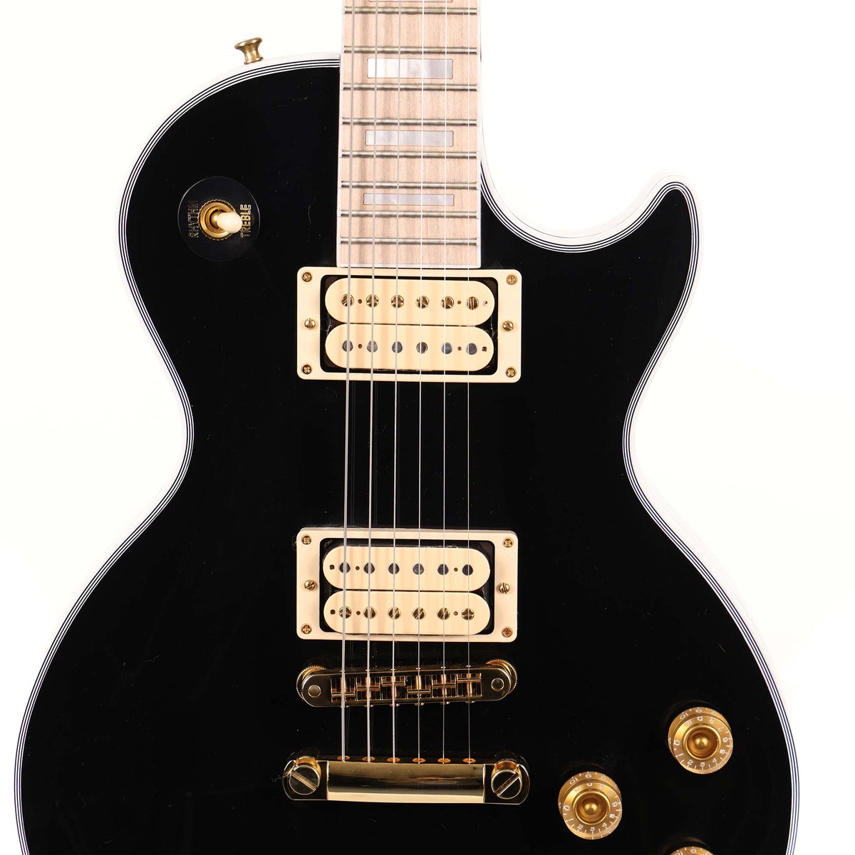 Gibson Custom Shop Les Paul Custom Made 2 Measure Ebony Gloss Maple Fretboard — 4