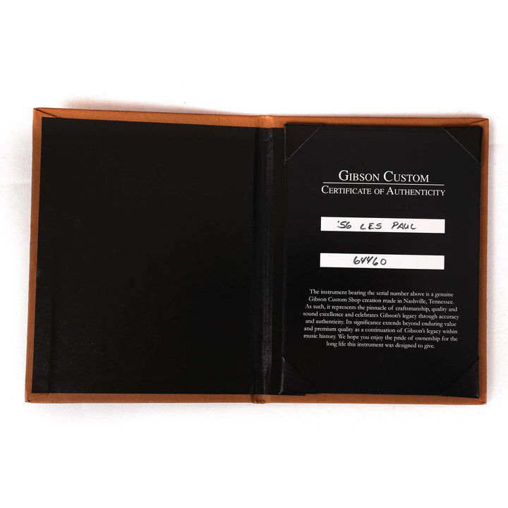 Gibson Custom Shop 1956 Les Paul Made 2 Measure VOS Ebony with Aniline Cherry Back 2024