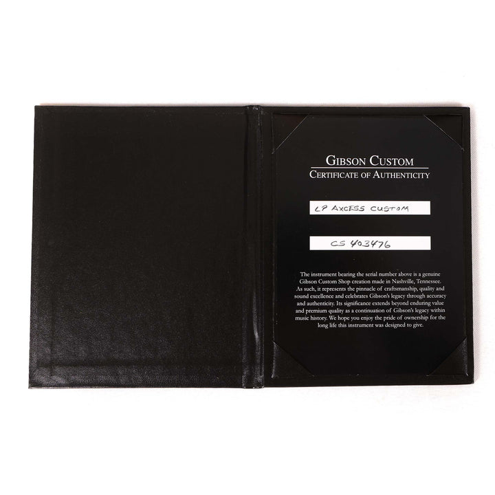 Gibson Custom Shop Les Paul Axcess Custom Made 2 Measure One Pickup VOS Ebony