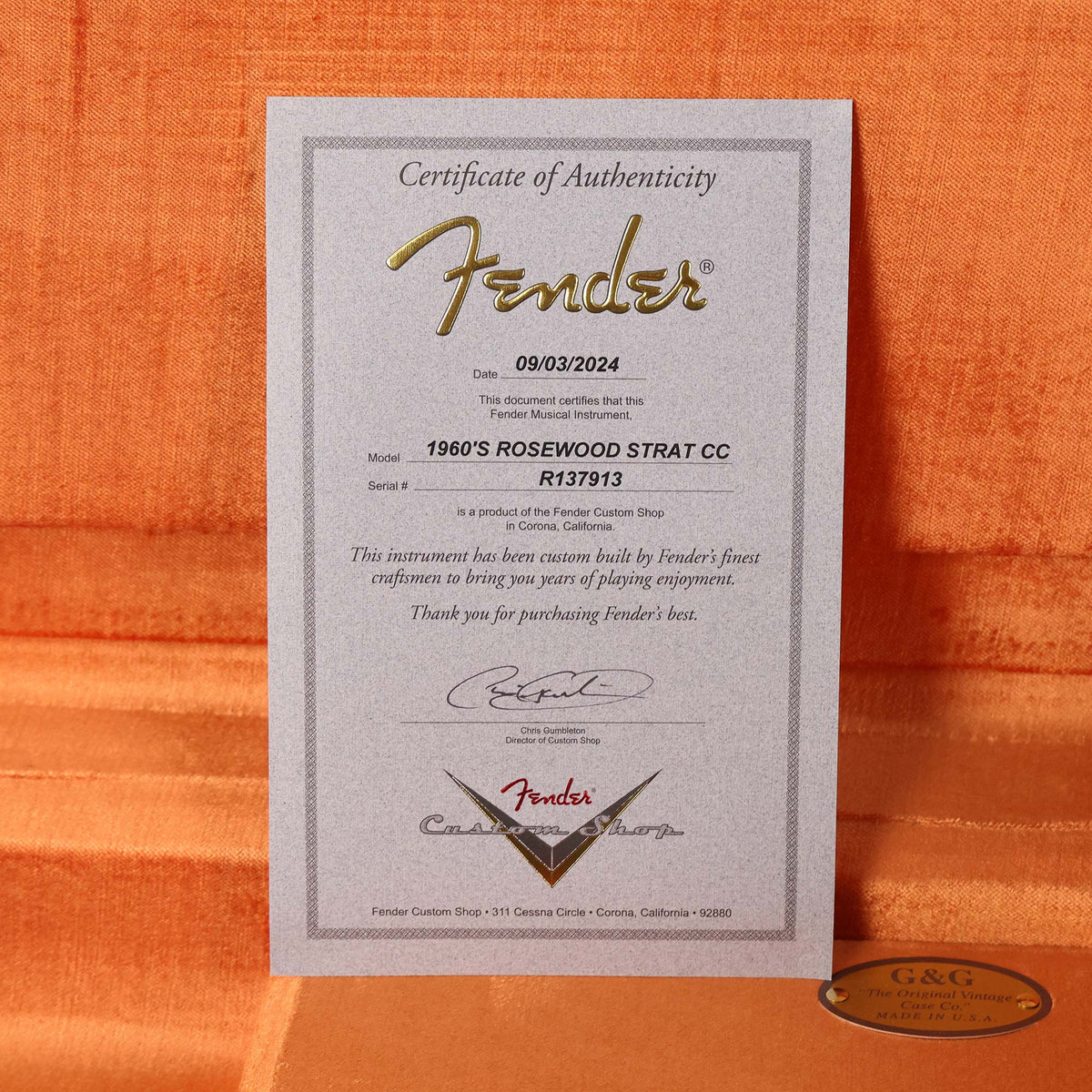 Fender Custom Shop 1960s Rosewood Stratocaster Closet Classic Natural 2025 — 9