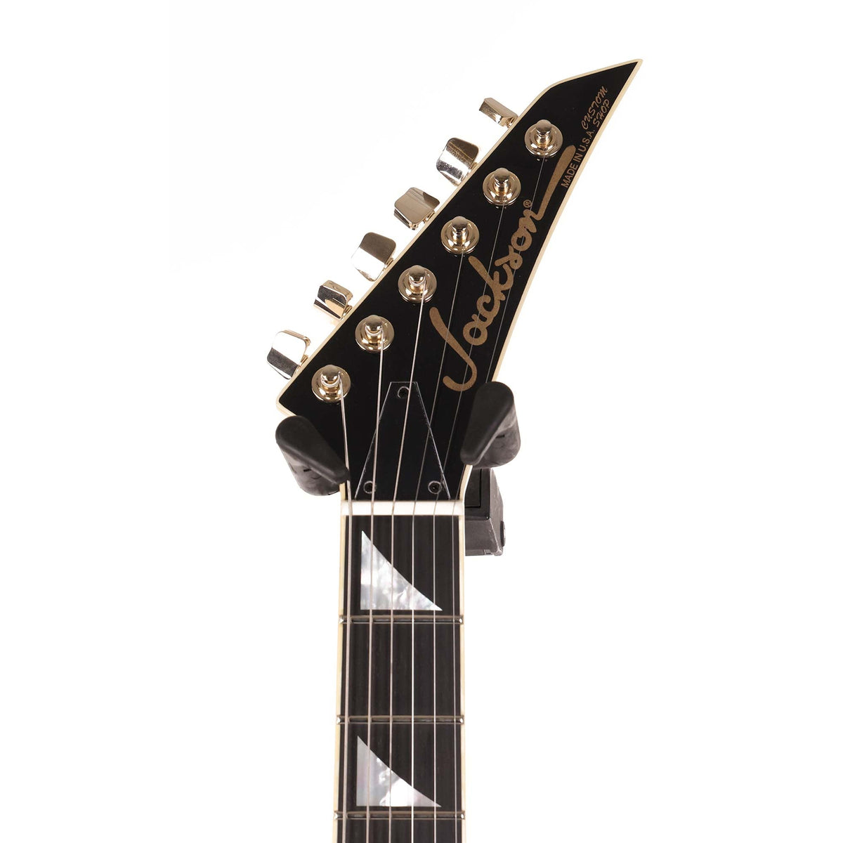 Jackson Custom Shop Rhoads RR-VS Fixed Bridge White and Black Pinstripes — 7