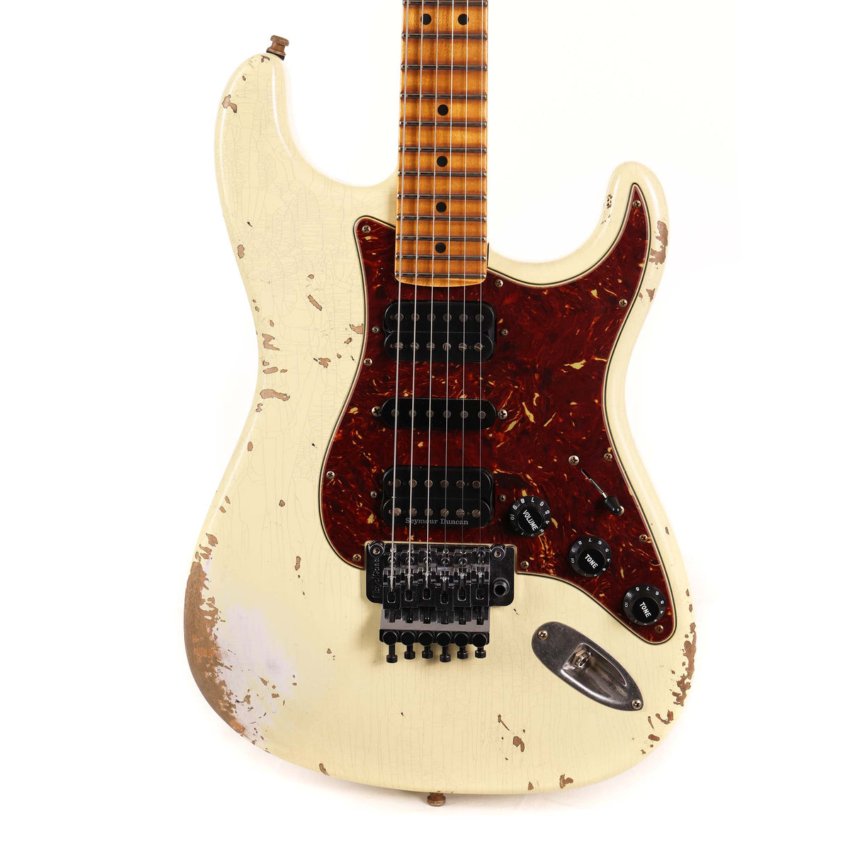 Fender Custom Shop ZF Stratocaster HSH Heavy Relic Vintage White — 1