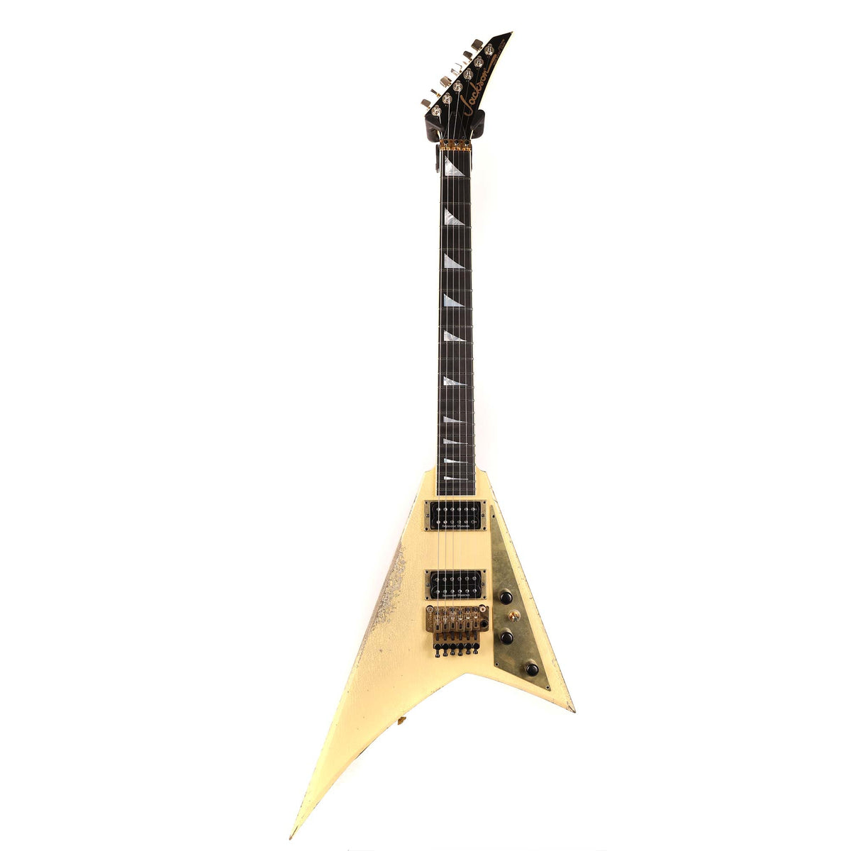 Jackson Custom Shop Rhoads RR-VS Floyd Rose Nitro Aged Vintage White — 2