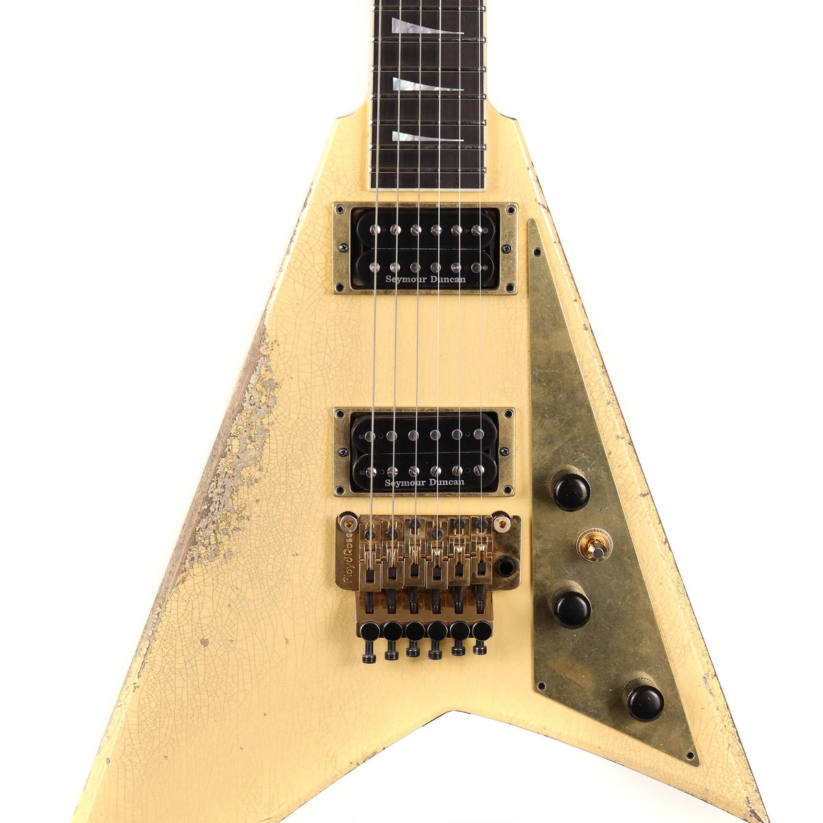 Jackson Custom Shop Rhoads RR-VS Floyd Rose Nitro Aged Vintage White — 4