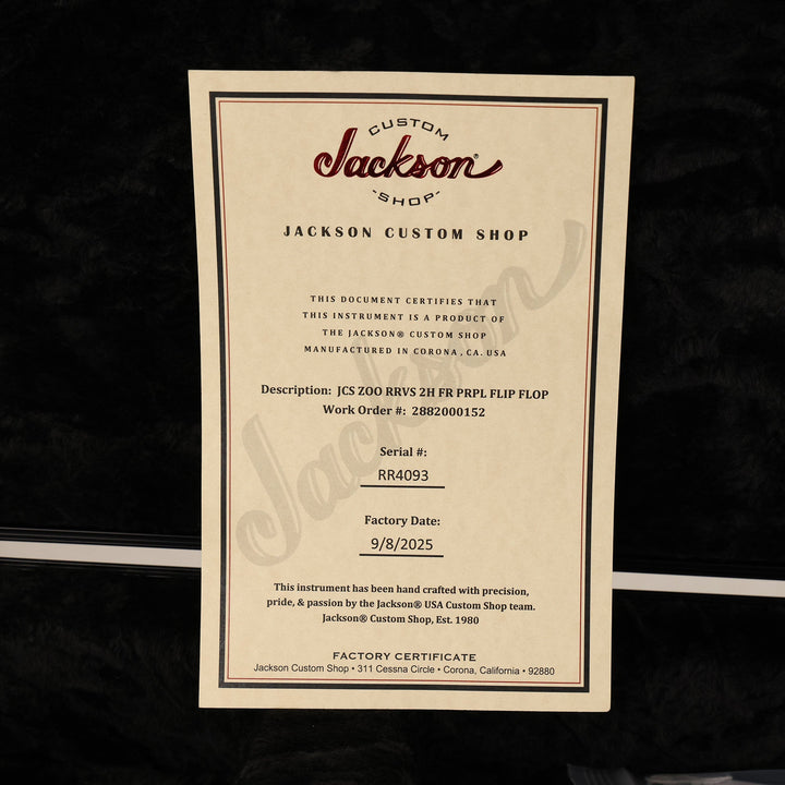 Jackson Custom Shop Rhoads RR-VS Green to Purple Flip-Flop