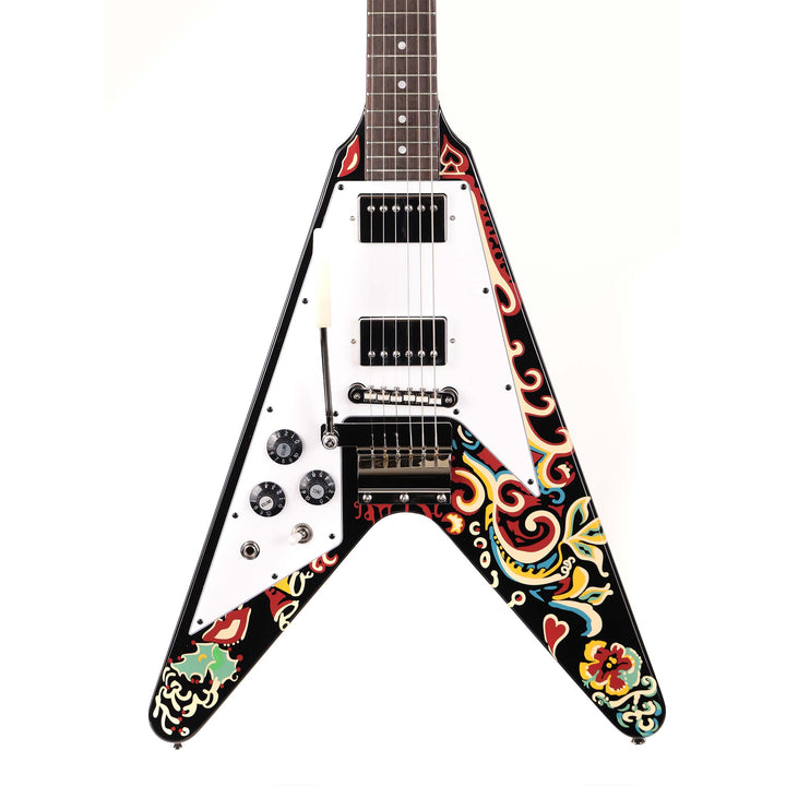 Epiphone Jimi Hendrix Love Drops Flying V Left-Handed Ebony 2025