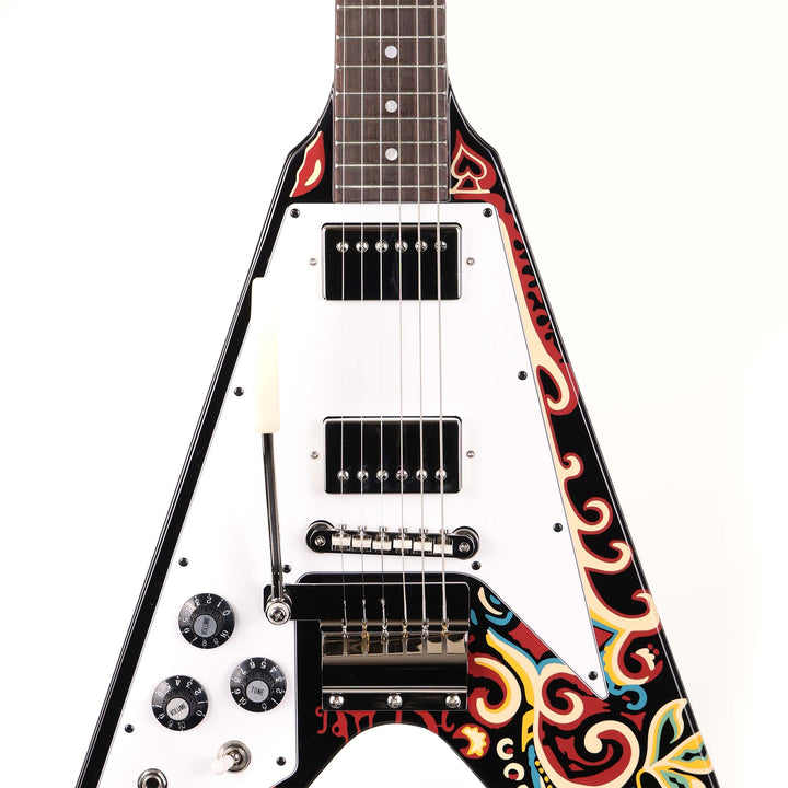 Epiphone Jimi Hendrix Love Drops Flying V Left-Handed Ebony 2025