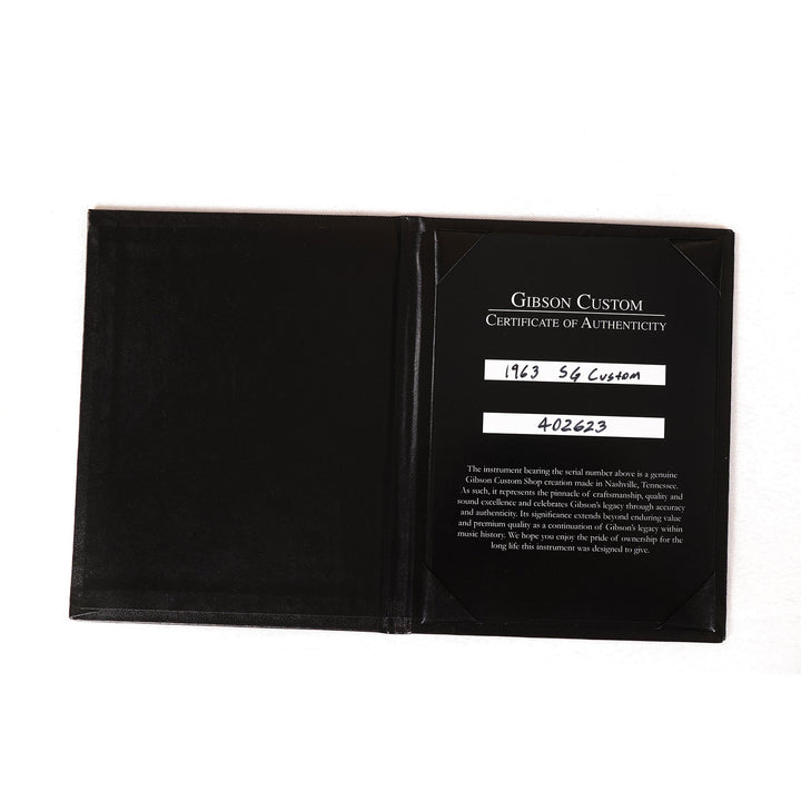 Gibson Custom Shop 1963 Les Paul SG Custom Reissue with Maestro Classic White