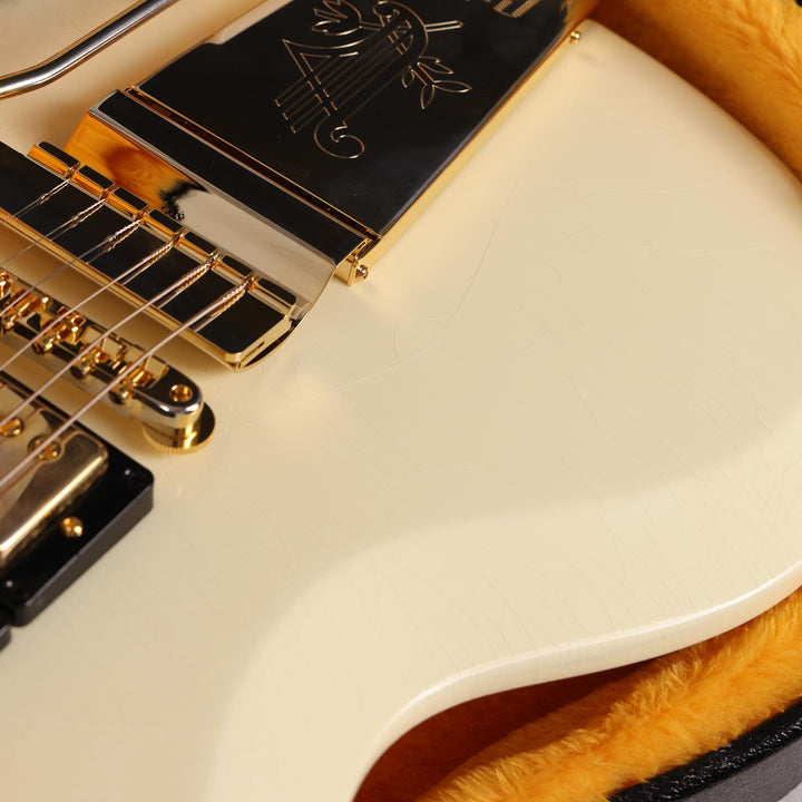 Gibson Custom Shop 1963 Les Paul SG Custom Reissue Murphy Lab Ultra Light Aged Classic White