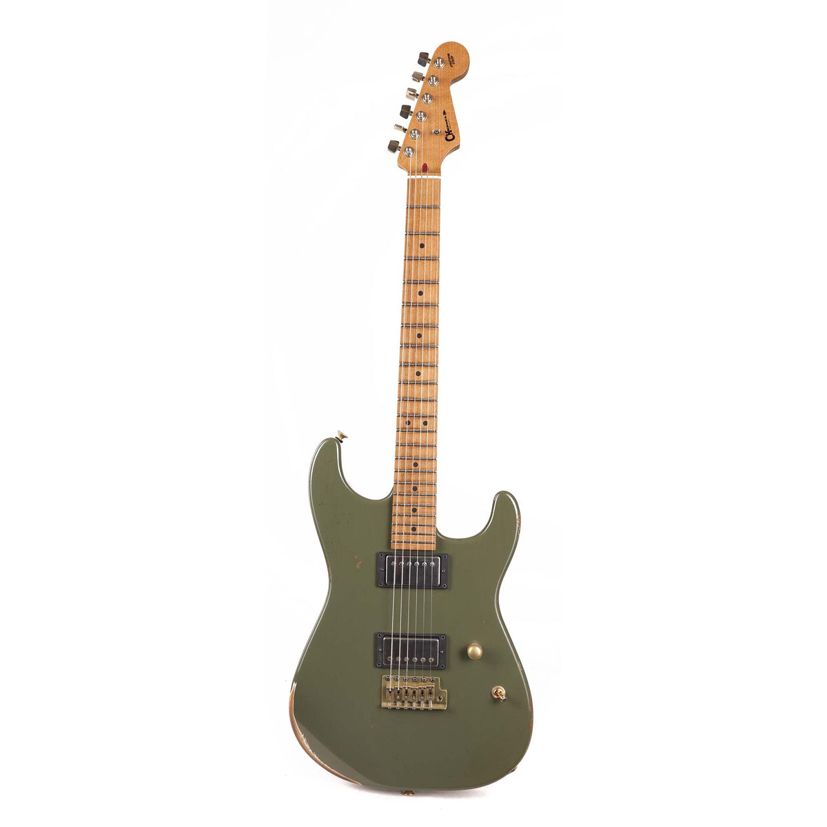Charvel Custom Shop San Dimas Nitro Aged Faded Olive Green — 2