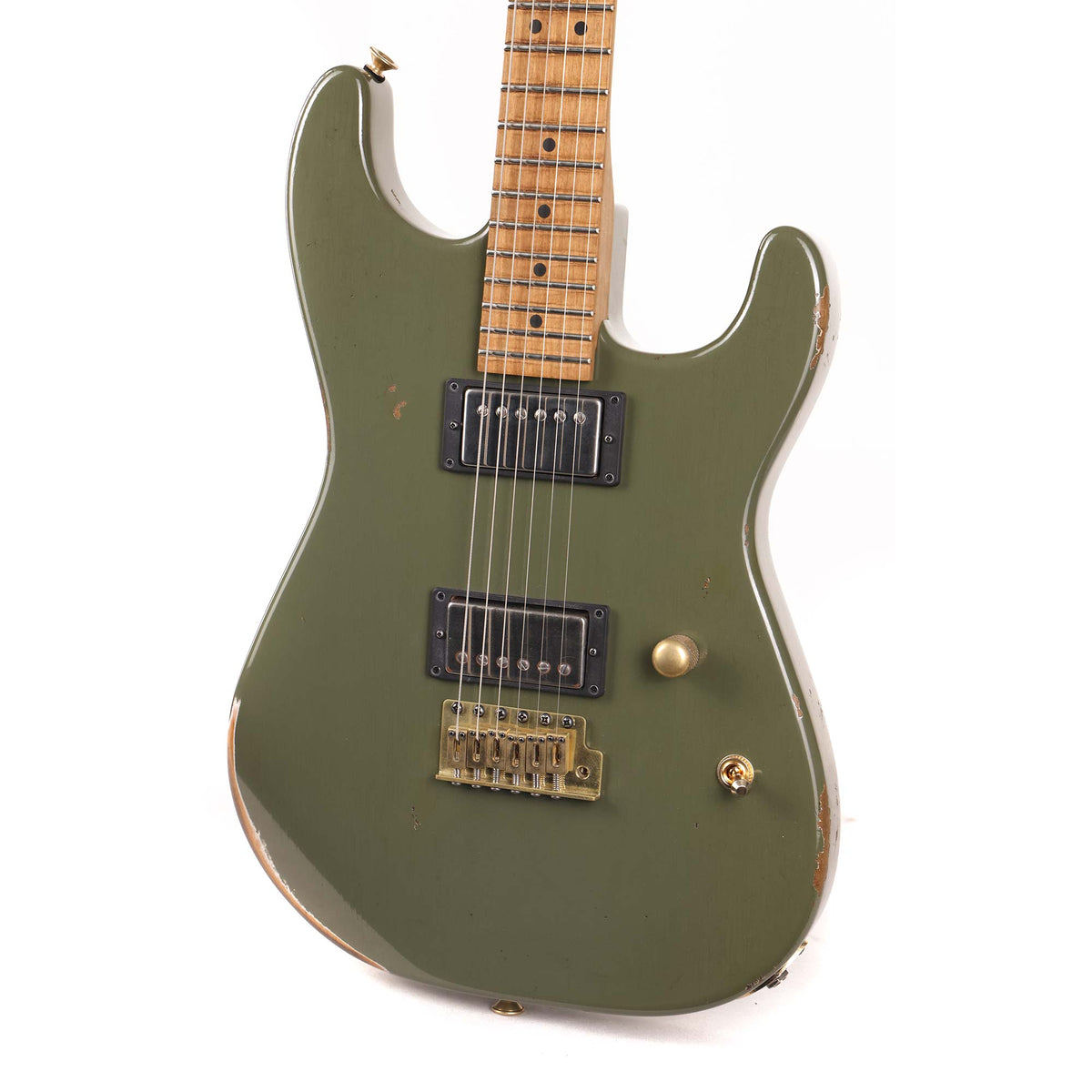 Charvel Custom Shop San Dimas Nitro Aged Faded Olive Green — 5