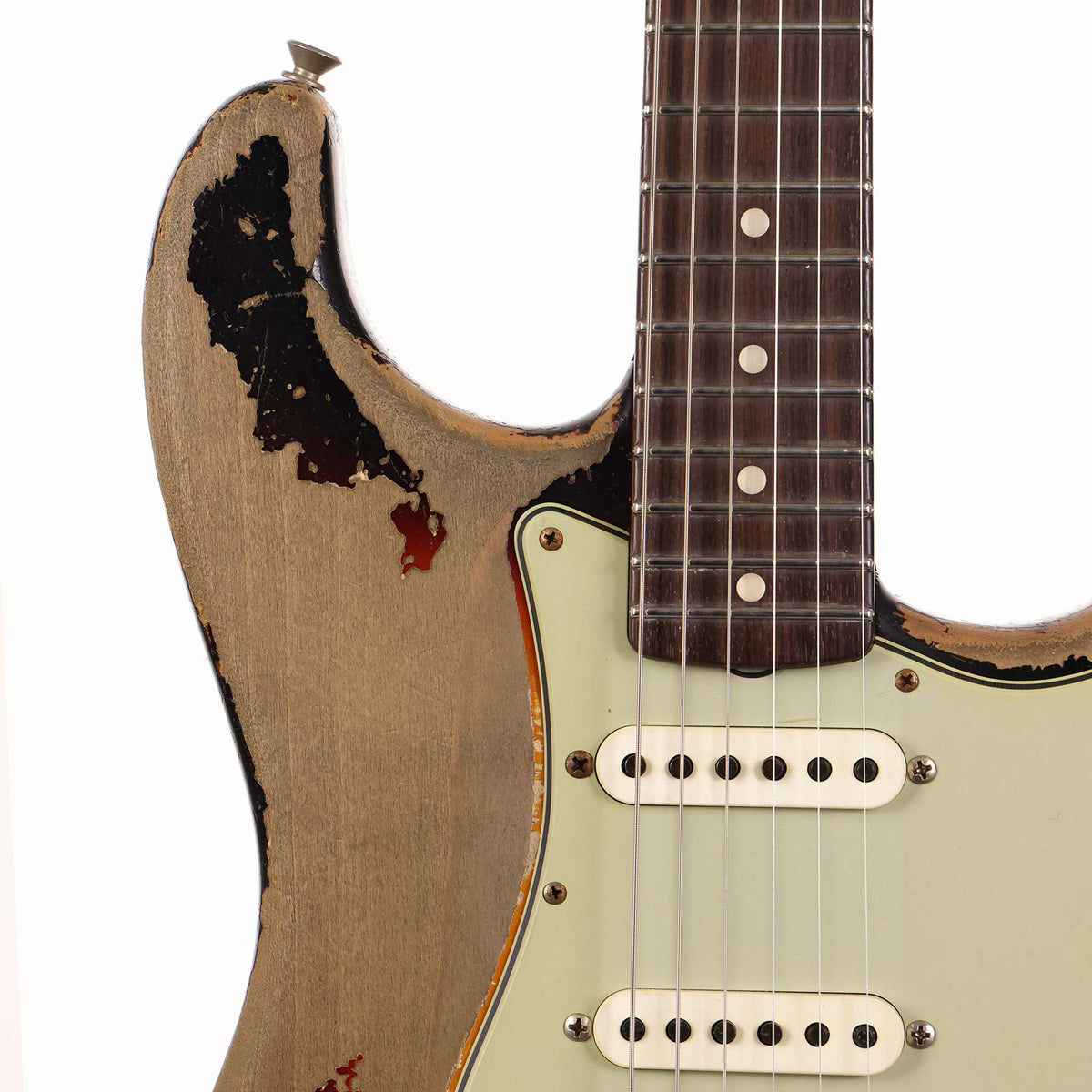 Fender Custom Shop 1960 Stratocaster Ultimate Relic Masterbuilt Dennis Galuszka 3-Tone Sunburst — 4