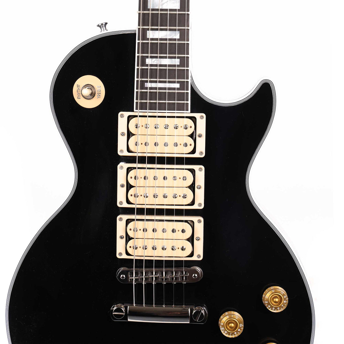 Gibson Custom Shop Les Paul Custom Made 2 Measure Ebony Triple '57 Classics and Nickel Hardware — 4