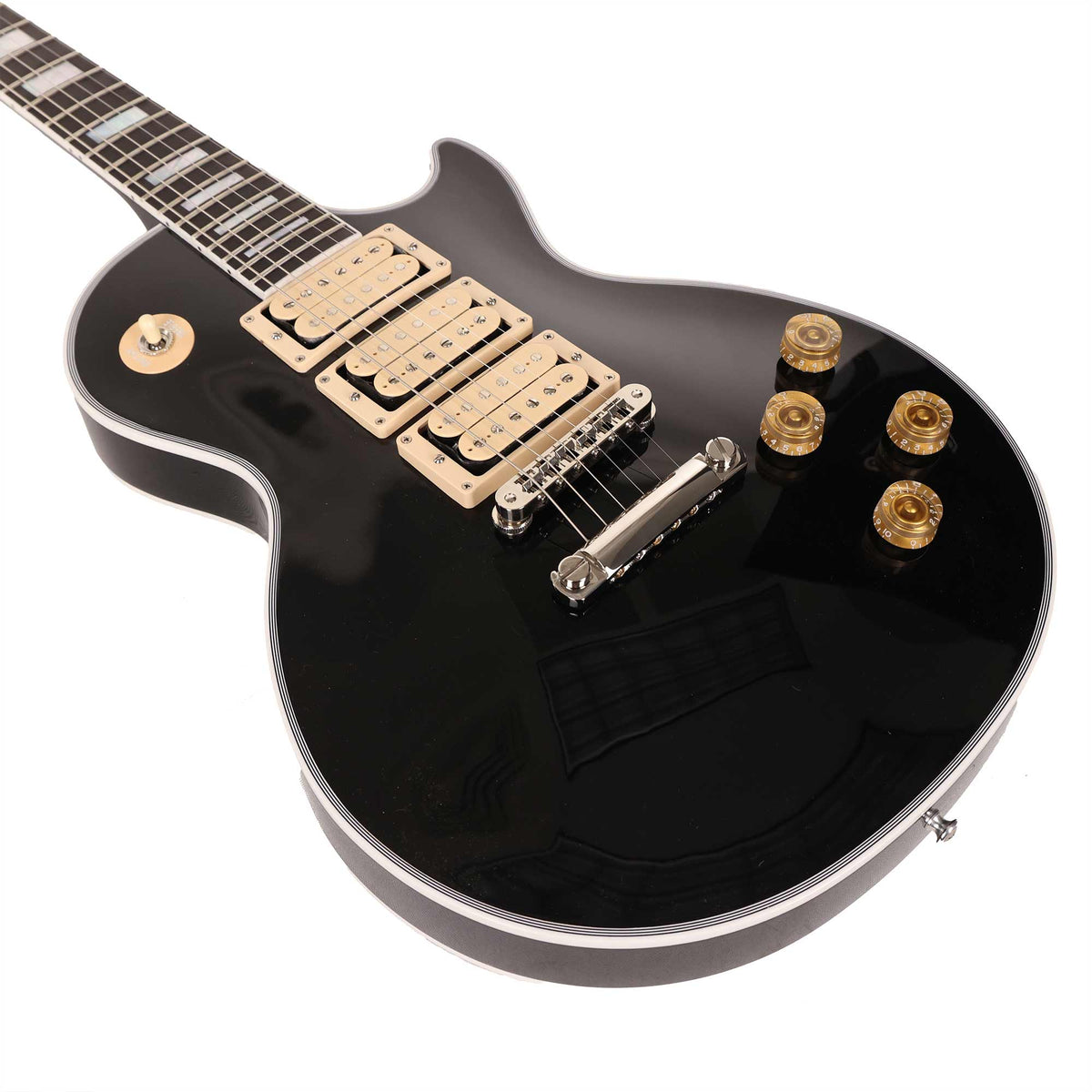 Gibson Custom Shop Les Paul Custom Made 2 Measure Ebony Triple '57 Classics and Nickel Hardware — 5