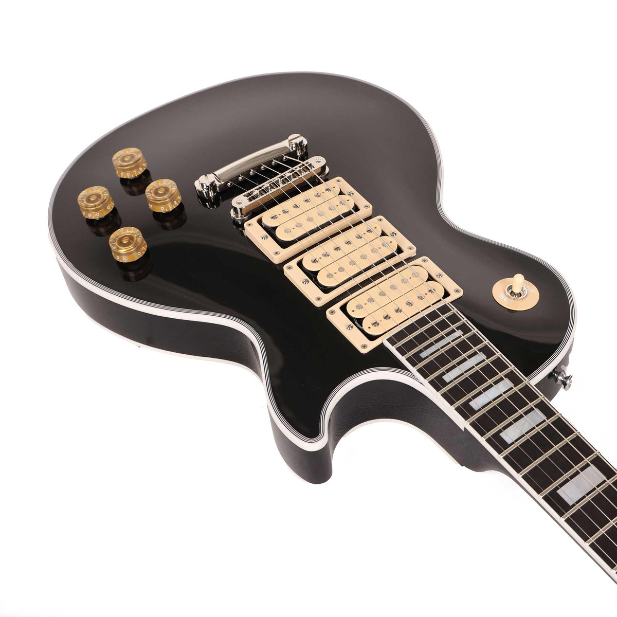 Gibson Custom Shop Les Paul Custom Made 2 Measure Ebony Triple '57 Classics and Nickel Hardware — 6