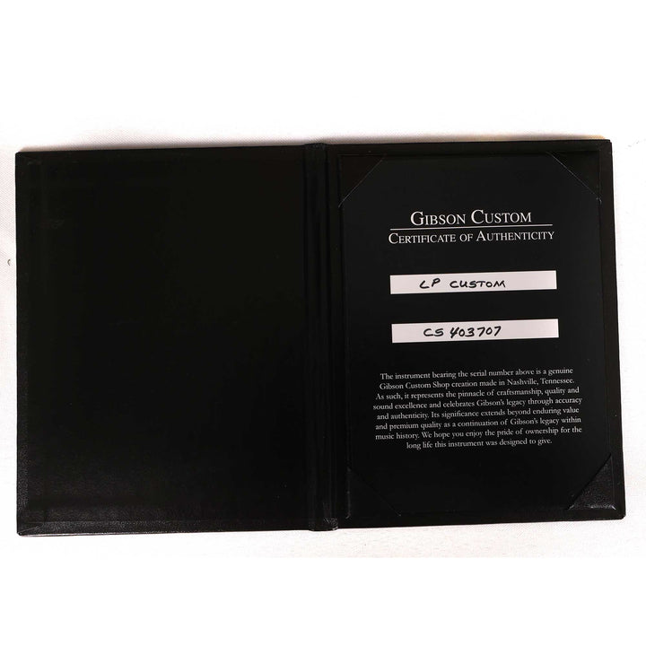 Gibson Custom Shop Les Paul Custom Made 2 Measure Ebony Triple '57 Classics and Nickel Hardware