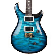 PRS Custom 24 Ten-Top Carroll Blue with Black Burst | The Music Zoo